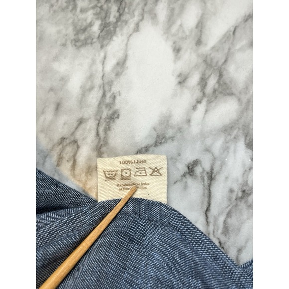 Vikolino Women's L/XL 100% Blue European Linen Sleeveless Long Vest Lagenlook - Picture 8 of 14